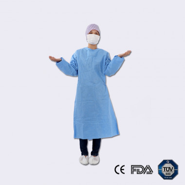Disposable nonwoven standard surgical gown